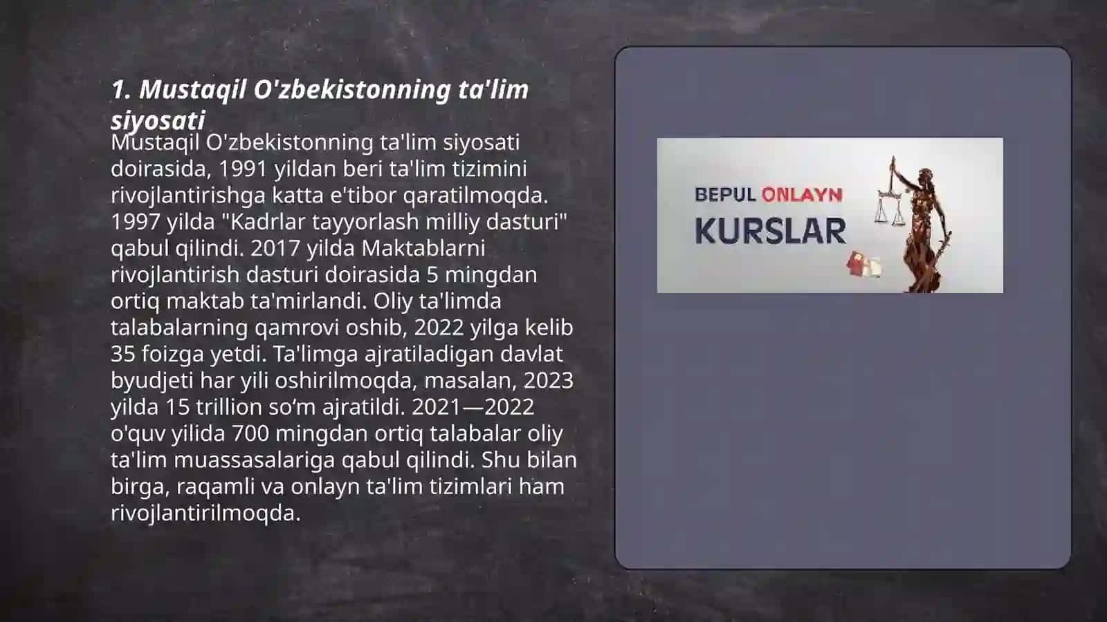 Mustaqil O'zbekistonning ta'lim siyosati 3