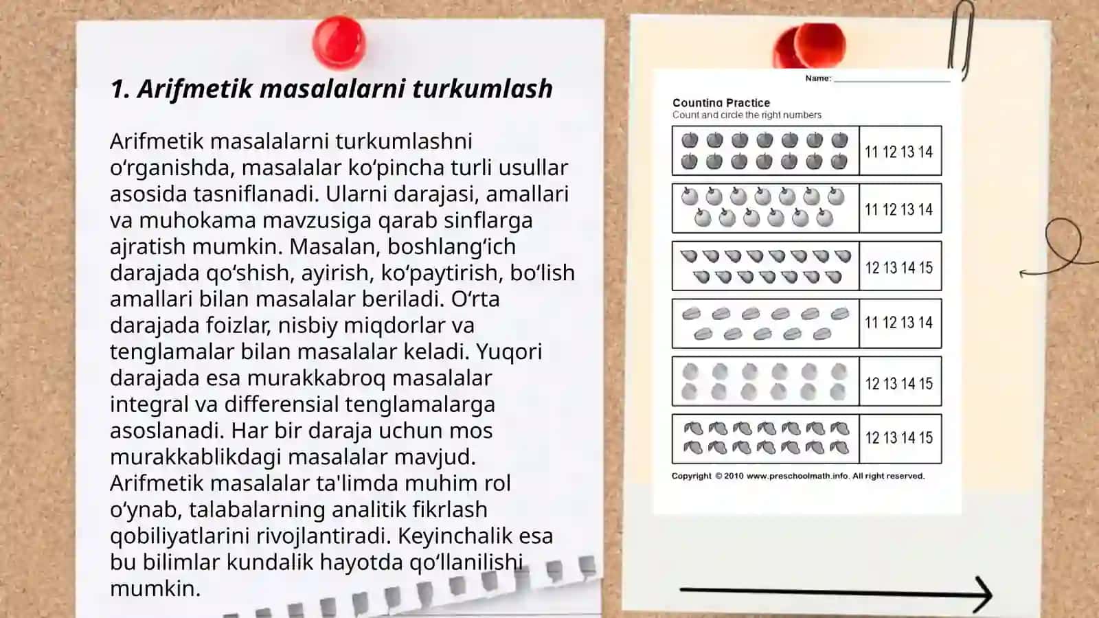 Arifmetik masalalar yechishga o'rgatish metodikasi 3