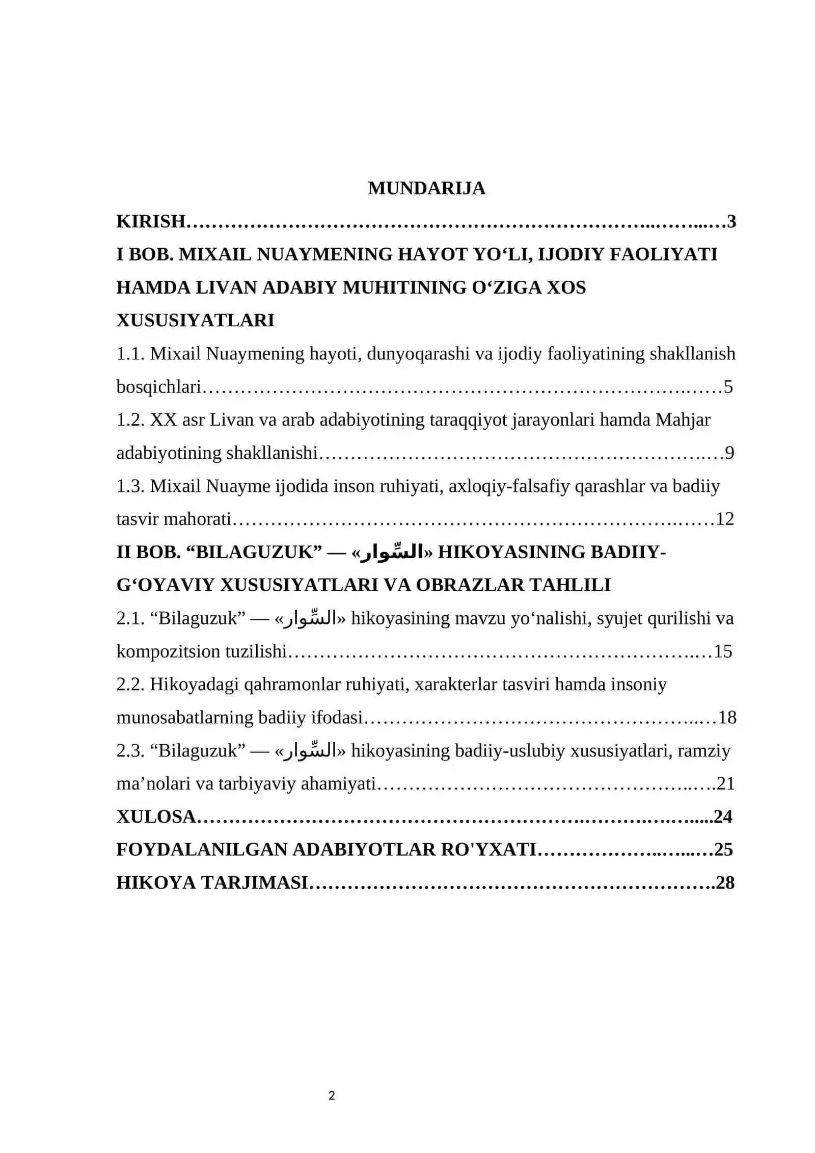 MIXAIL NUAYME HAYOTI VA IJODIY FAOLIYATI HAMDA “BILAGUZUK” — «السِّوار» HIKOYASINING BADIIY-G‘OYAVIY TAHLILI  MAVZUSIDA 3