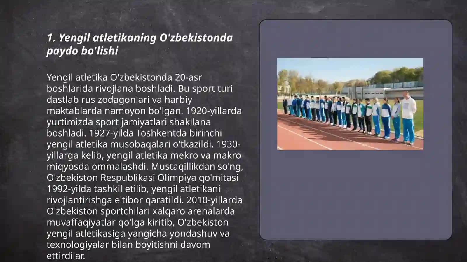O'zbekistonda yengil atletikaning rivojlanish tarixi va jismoniy tarbiya tizimida tutgan urni 3