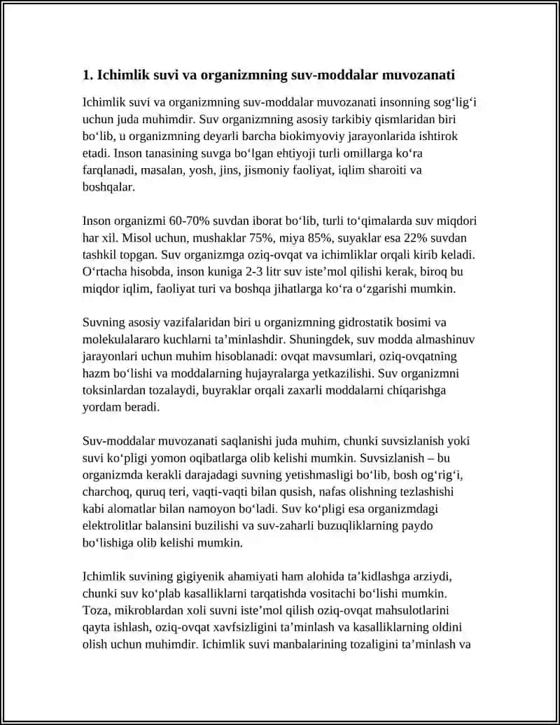 Ichimlik Suvining Fizioligik Gigiyenik va Epidemiologik Ahmiyati 3