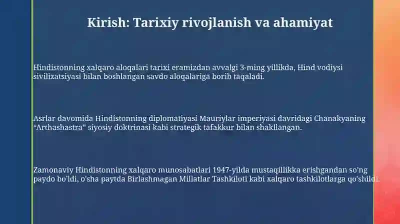 Hindistoning halqaro munosabatlari va diplomatya tarixi 3