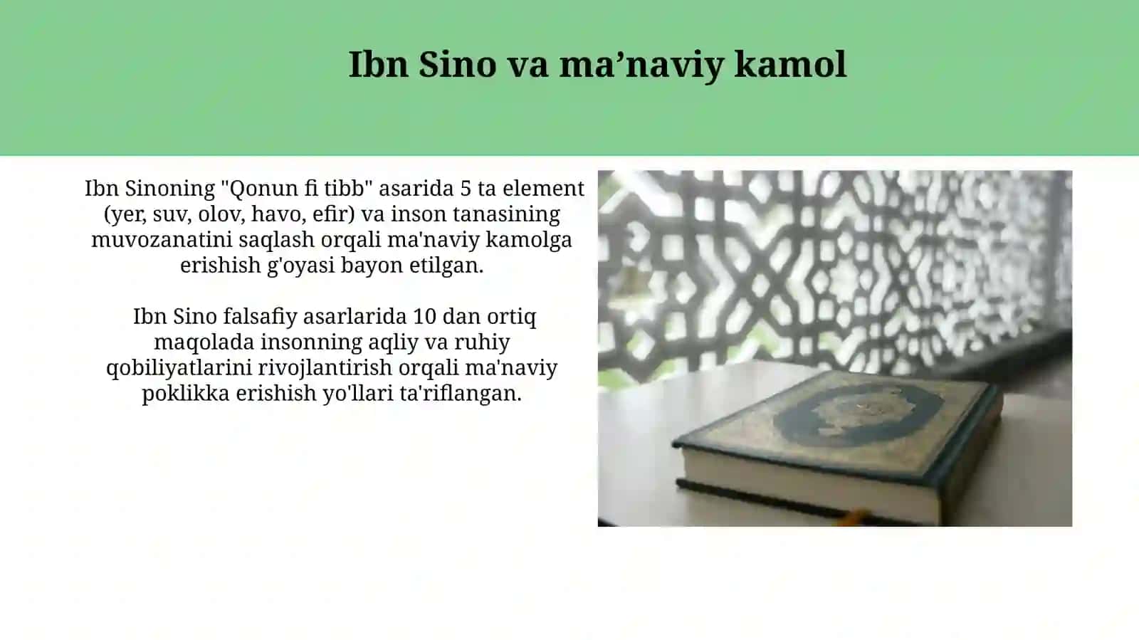 Sharq mutafakkirlarining islom dinning inson kamolotiga tasiri haqidagi gʻoyalar 3