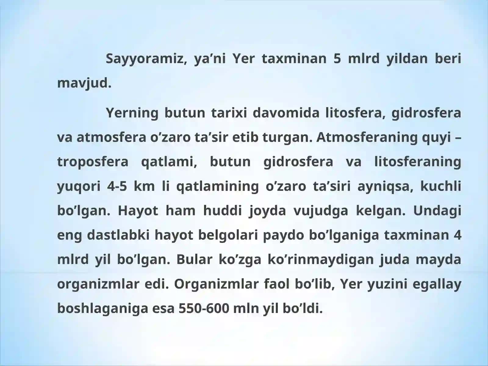 YER QOBIQLARINING O’ZARO TA’SIRI 3