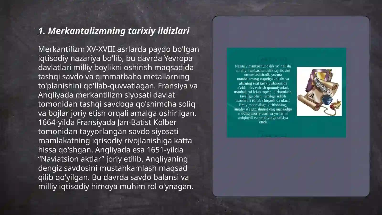Merkantalizm g‘oyasi vujudga kelishining iqtisodiy va ijtimoiy shart sharoitlari 3