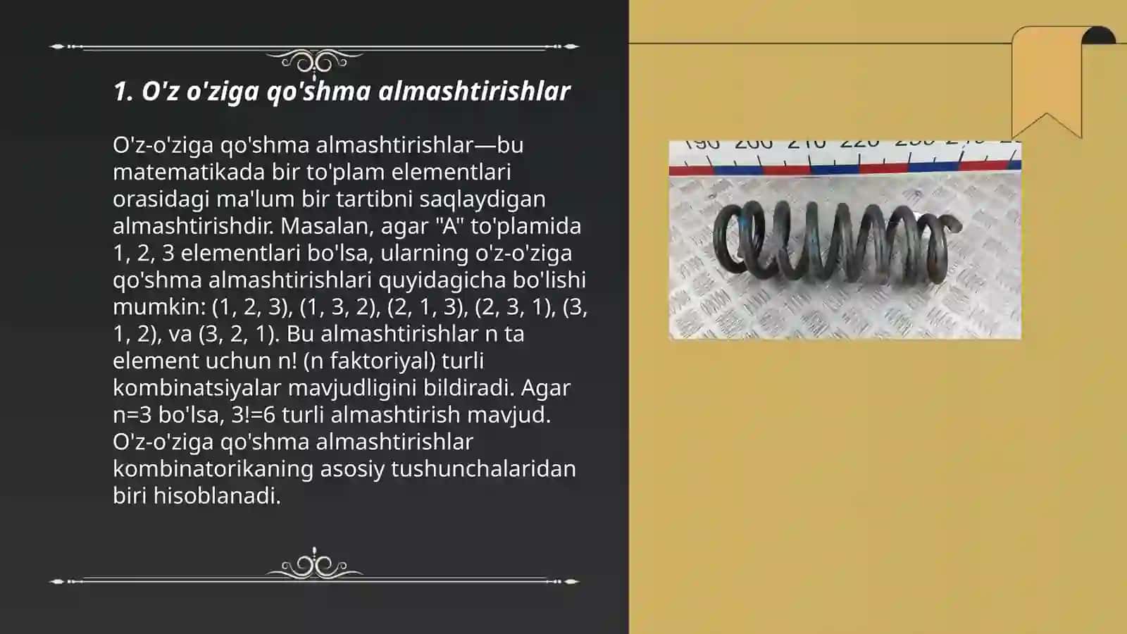 O'z-o'ziga qo'shma almashtirishlar 3
