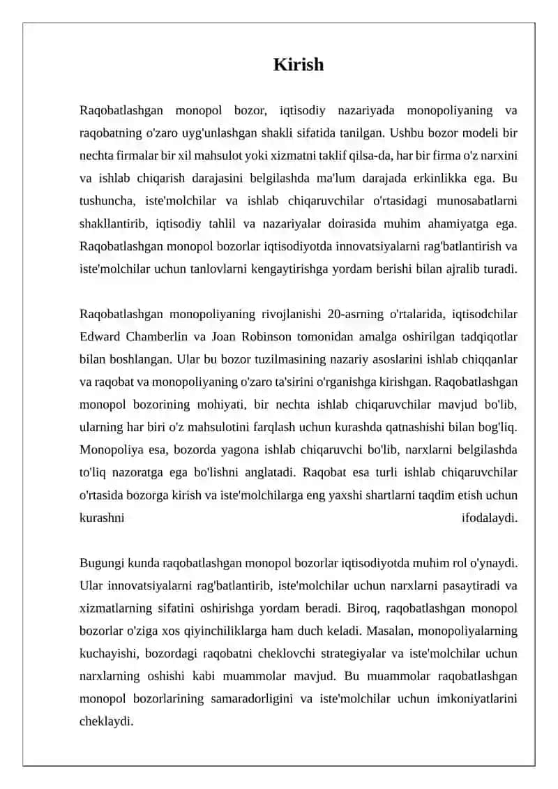 Raqobatlashgan Monopoliya 3