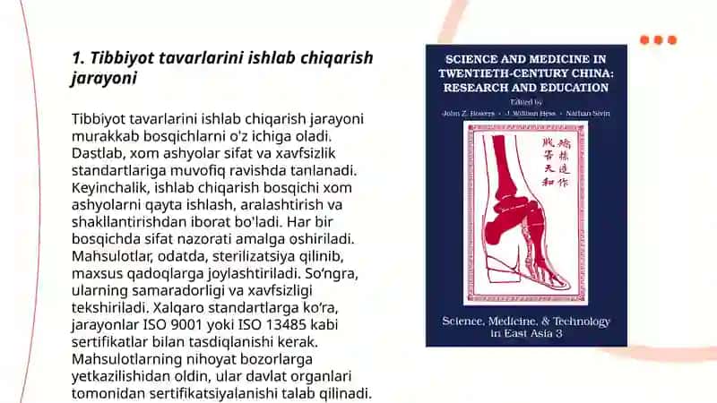 Tibbiyot tavarlarini ishlab chiqarish jarayoni 3