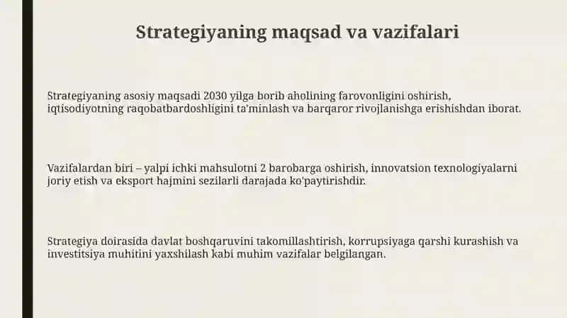 "Oʻzbekiston-2030" strategiyasi 3