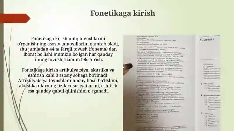 Fonetika va fonologiya taqdimot 3