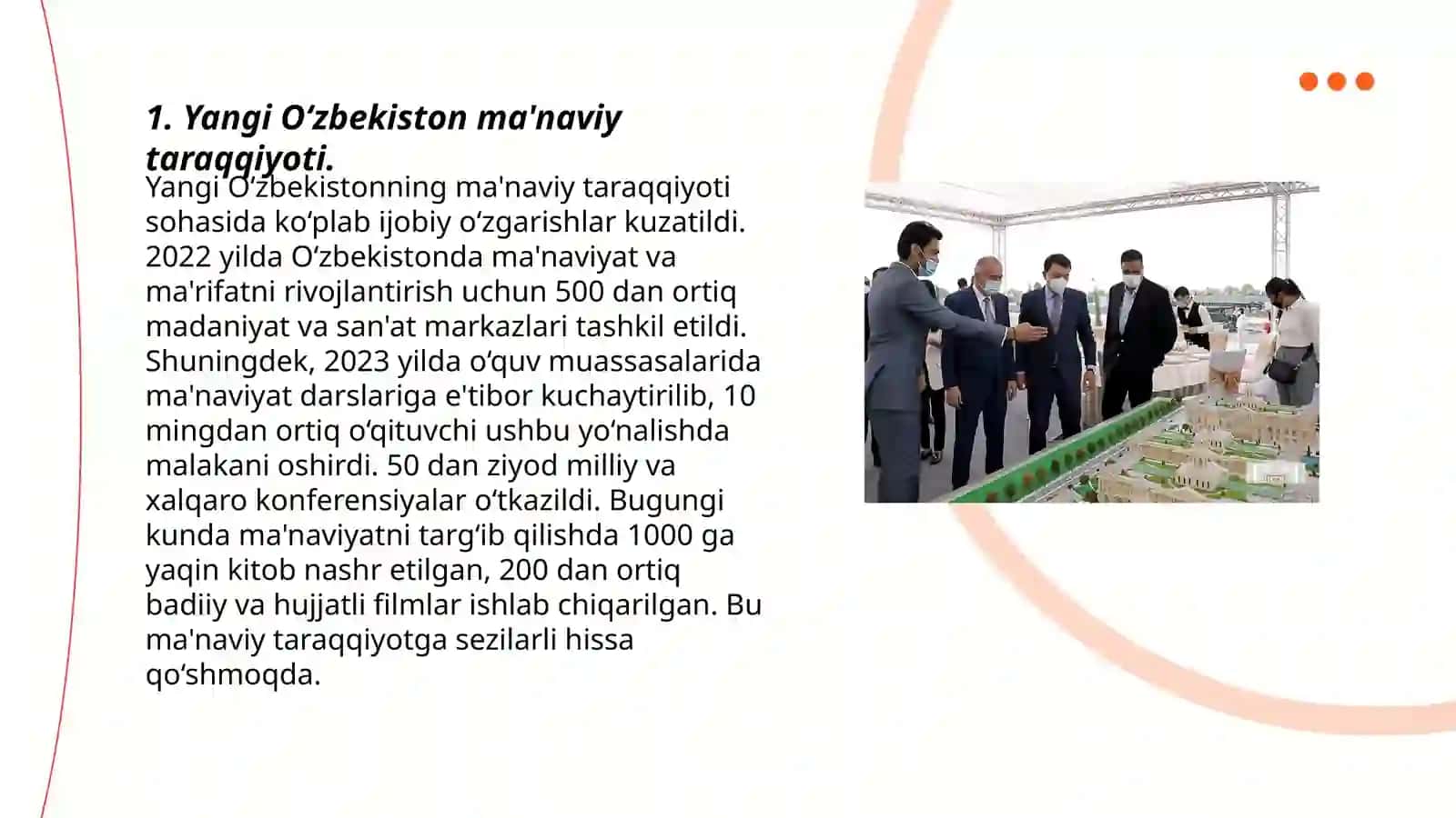 Yangi O‘zbekistonda amalga oshirilayotgan ma’naviy o‘zgarishlar 3
