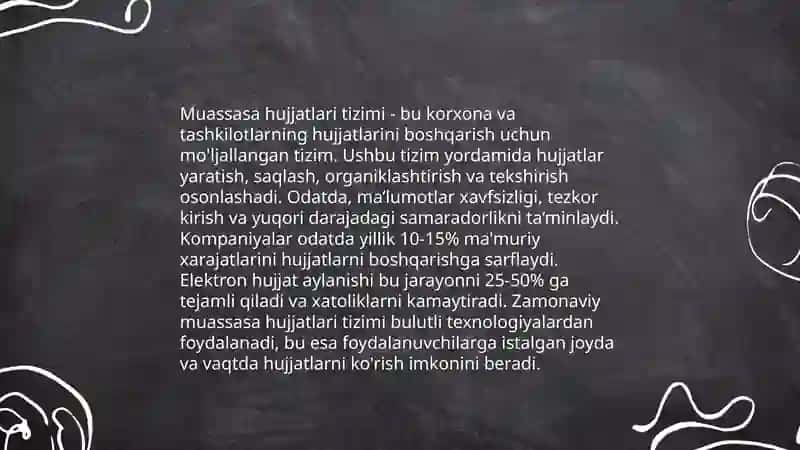 Muassasalari ish yuritishni tashkil etish texnologiyasi 3