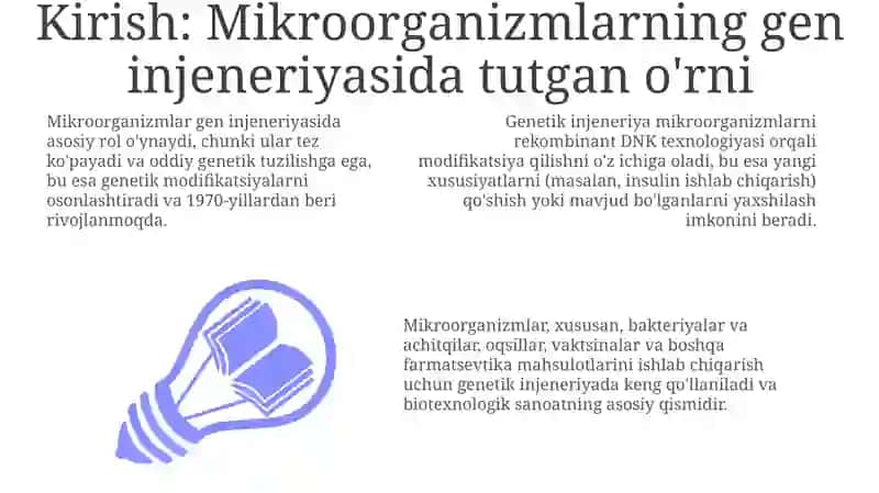 Mikroorganizmlarning gen muhamdisligida qo’llanilishi 3