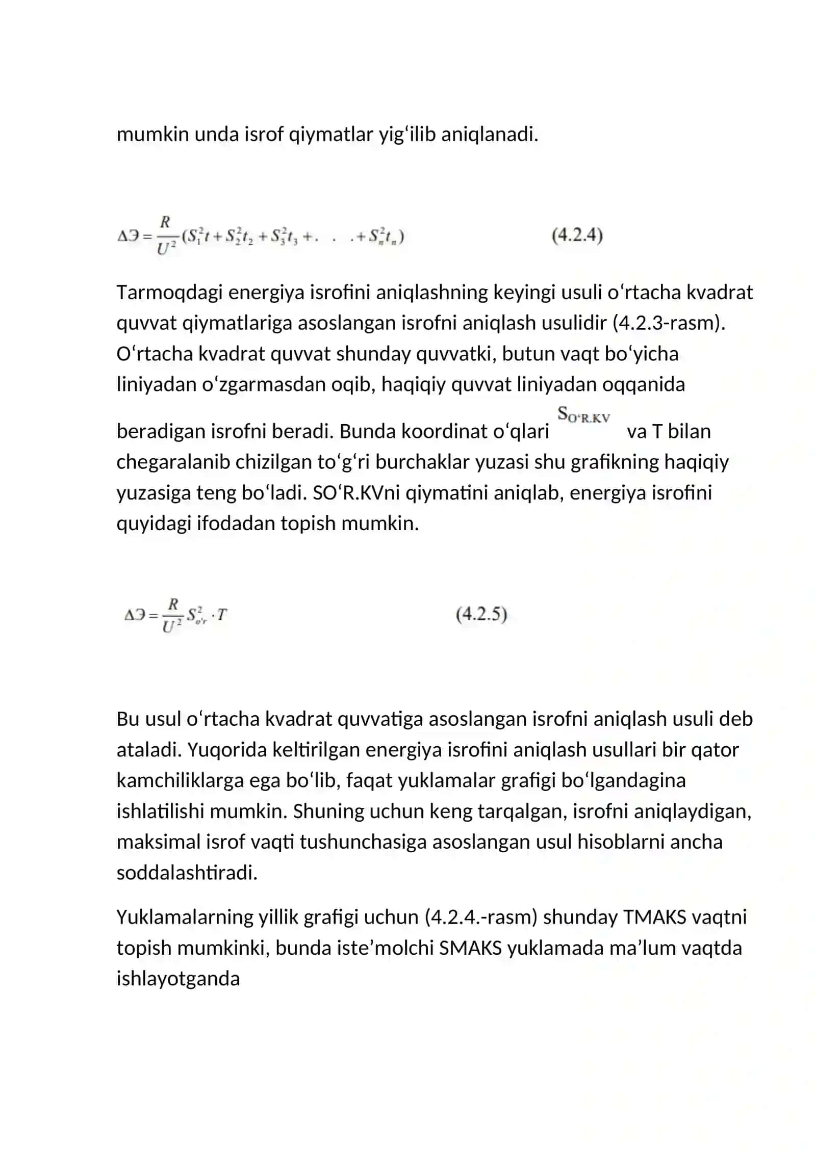 Kuchlanish pasayishi va yo’qotilishi. Liniya uchastkasining vektor diagrammasi 3