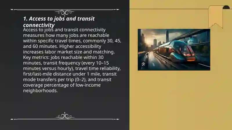Access to jobs and transit connectivity 3