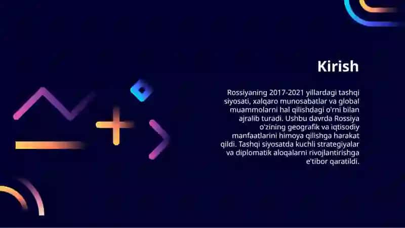 Rossiyaning 2017 - 2021 yillardagi tashqisiy siyosati 3