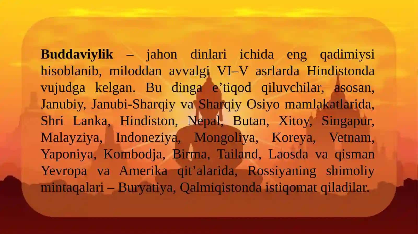 Buddaviylik dini - taqdimoti. 3
