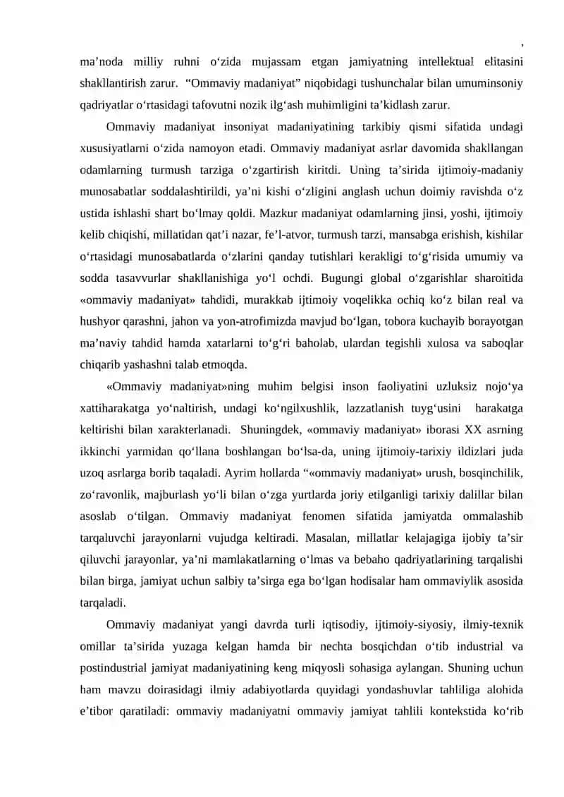 Ommaviy madaniyatning yoshlar dunyoqarashiga ta'siri 3