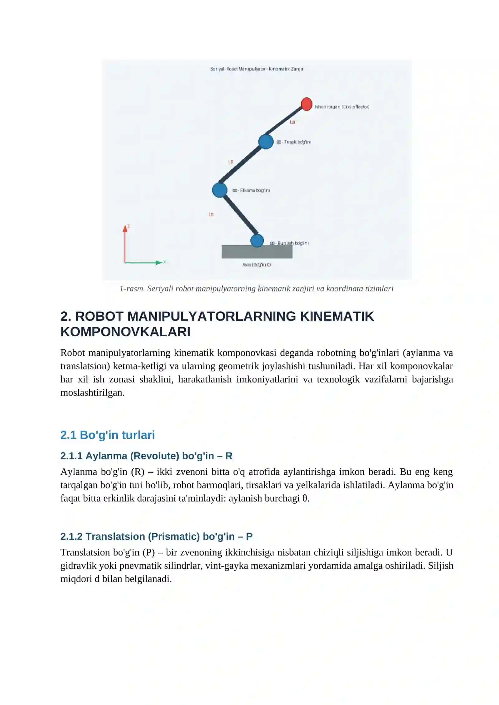 SANOAT ROBOTLARINING KINEMATIKASI 3