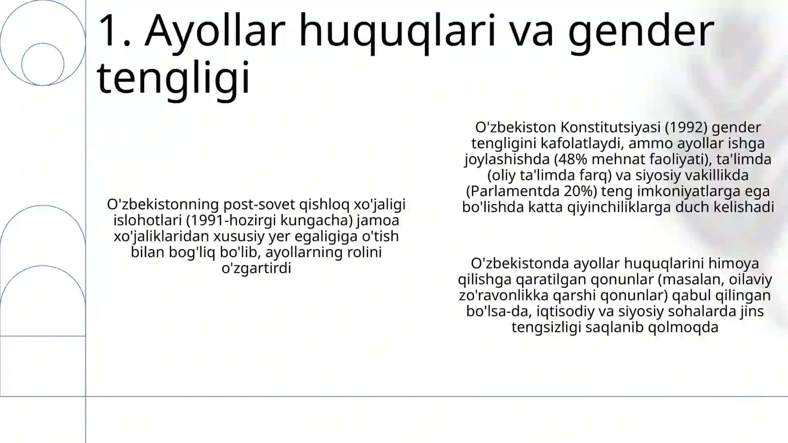 Ayollar huquqlari va gender tengligi 3