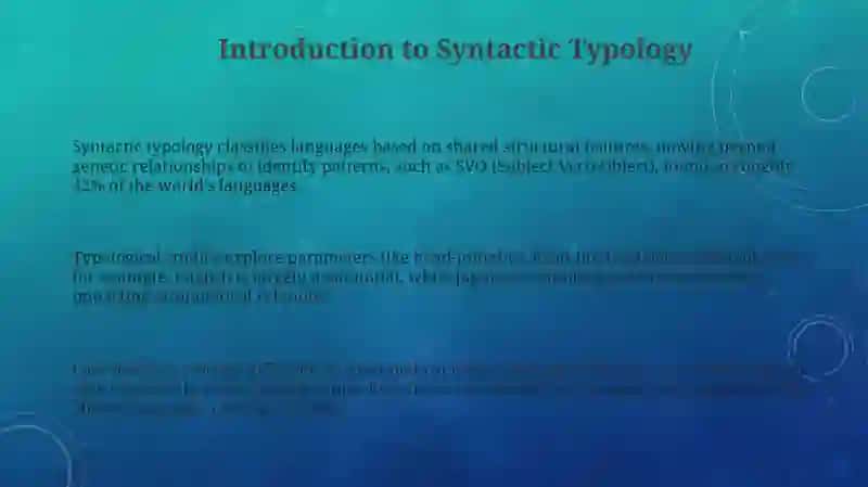 Introduction to Syntactic Typology: Core Concepts and Parameters 3