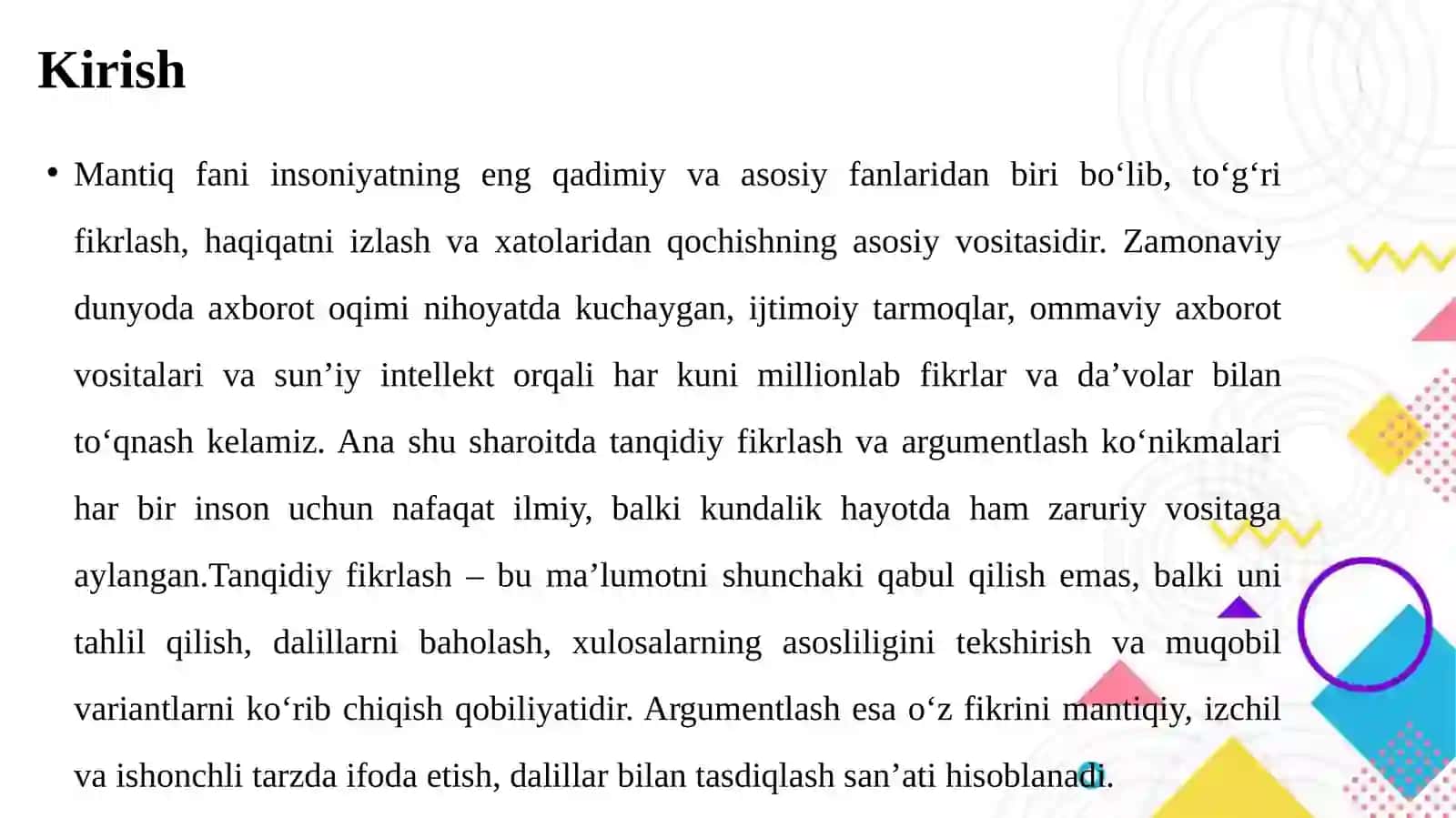 Tanqidiy fikrlash va argumentlash orasidagi bog‘liqlik 3