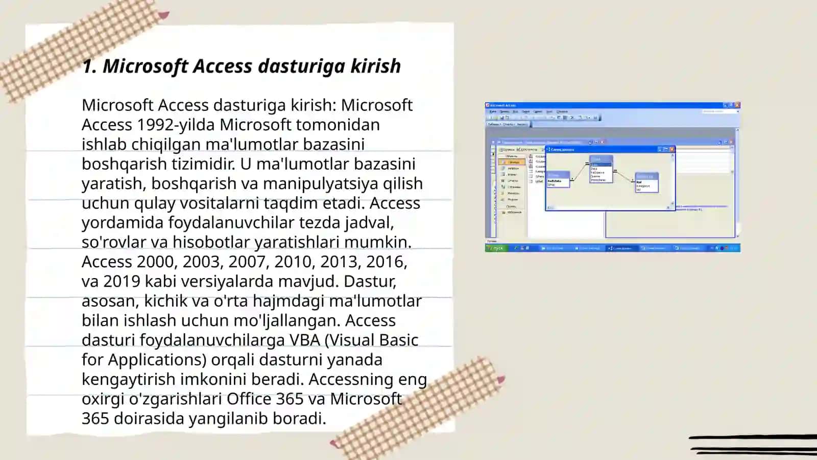 Microsoft Access dasturi 3
