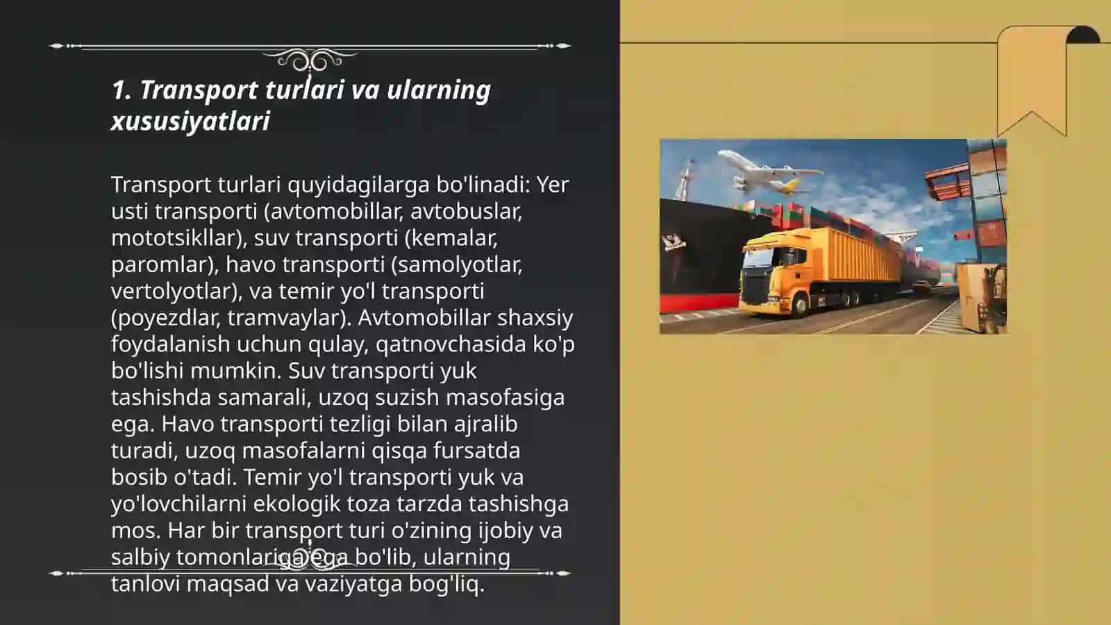 Transport uzellari faoliyatining asosiy xususiyatlari 3