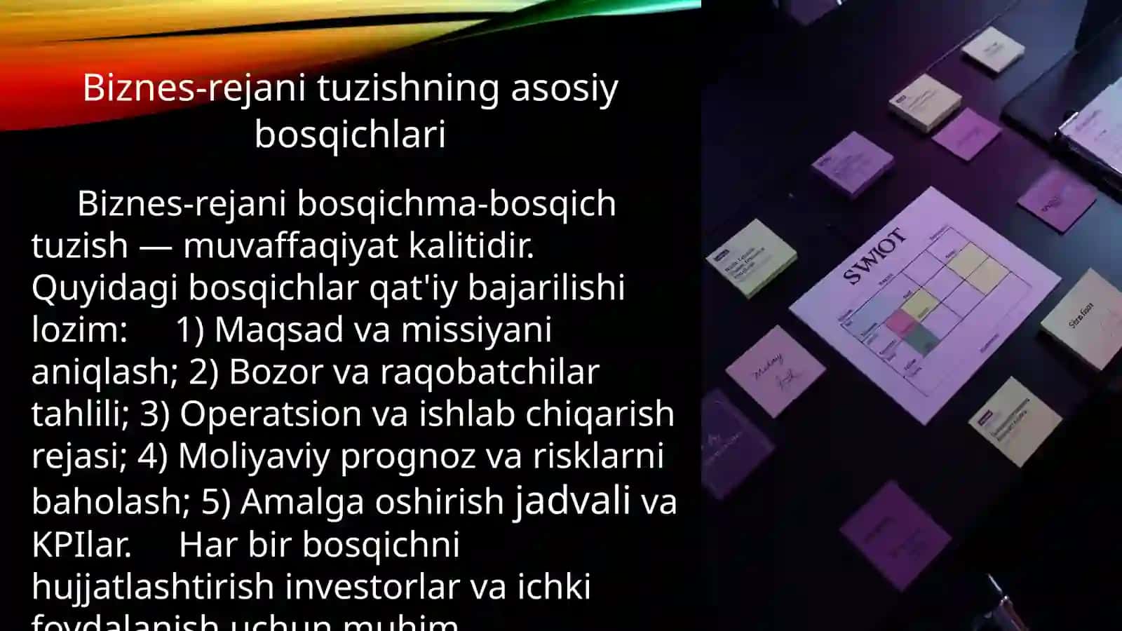 Ishlab chiqarish va tashkiliy reja 3