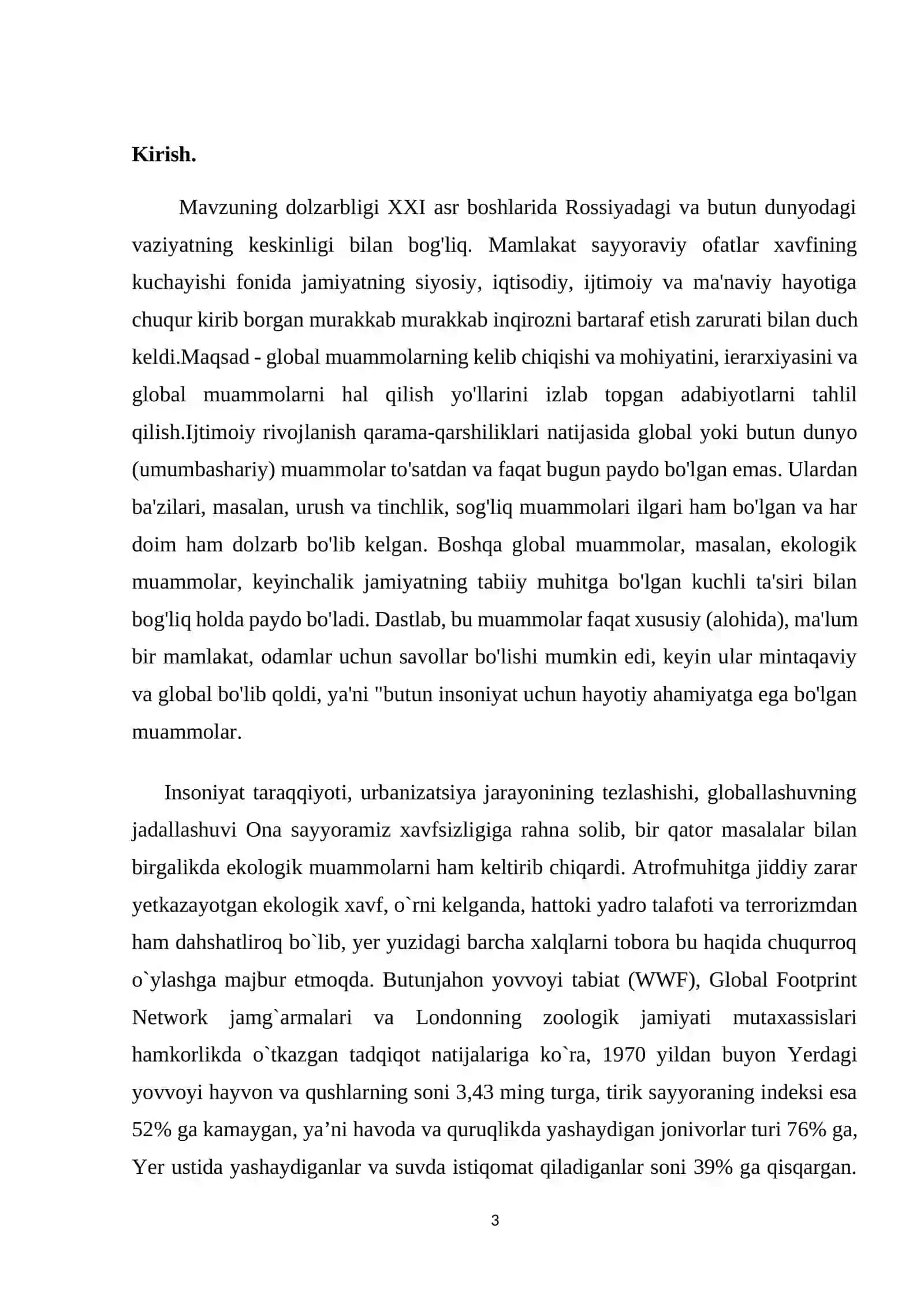 Xozirgi globallashuv sharoitida iqlimning o’zgarishi va uning jahon mamlakatlari iqtisodiyotiga ta`siri tahlili 3