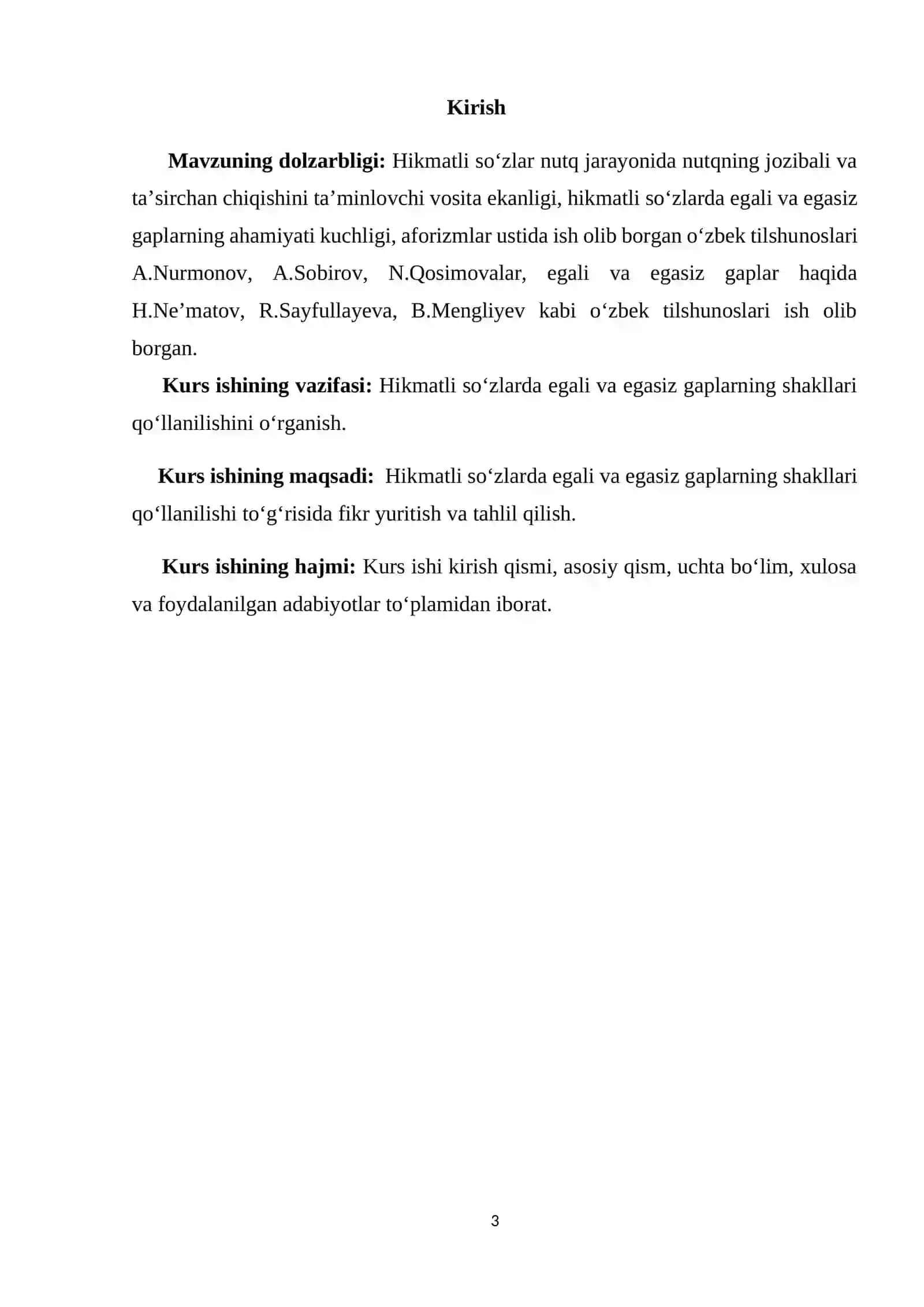 Aforizmlarda egasiz gaplarning shakllari tahlili 3