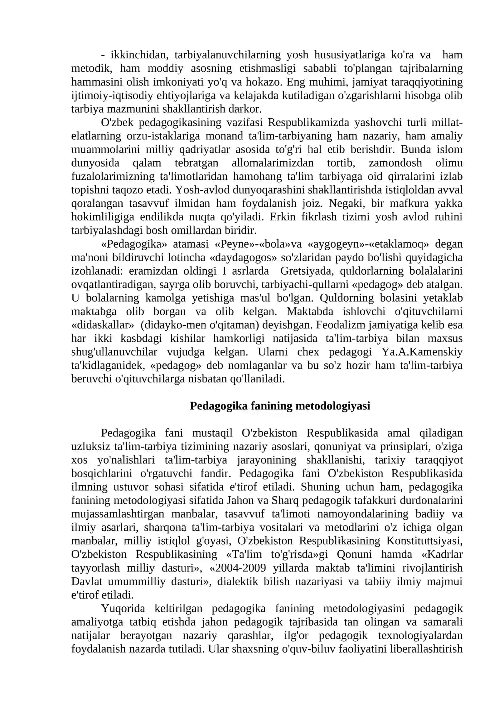 PEDAGOGIKA PREDMETI, MAQSADI VA VAZIFALARI 3