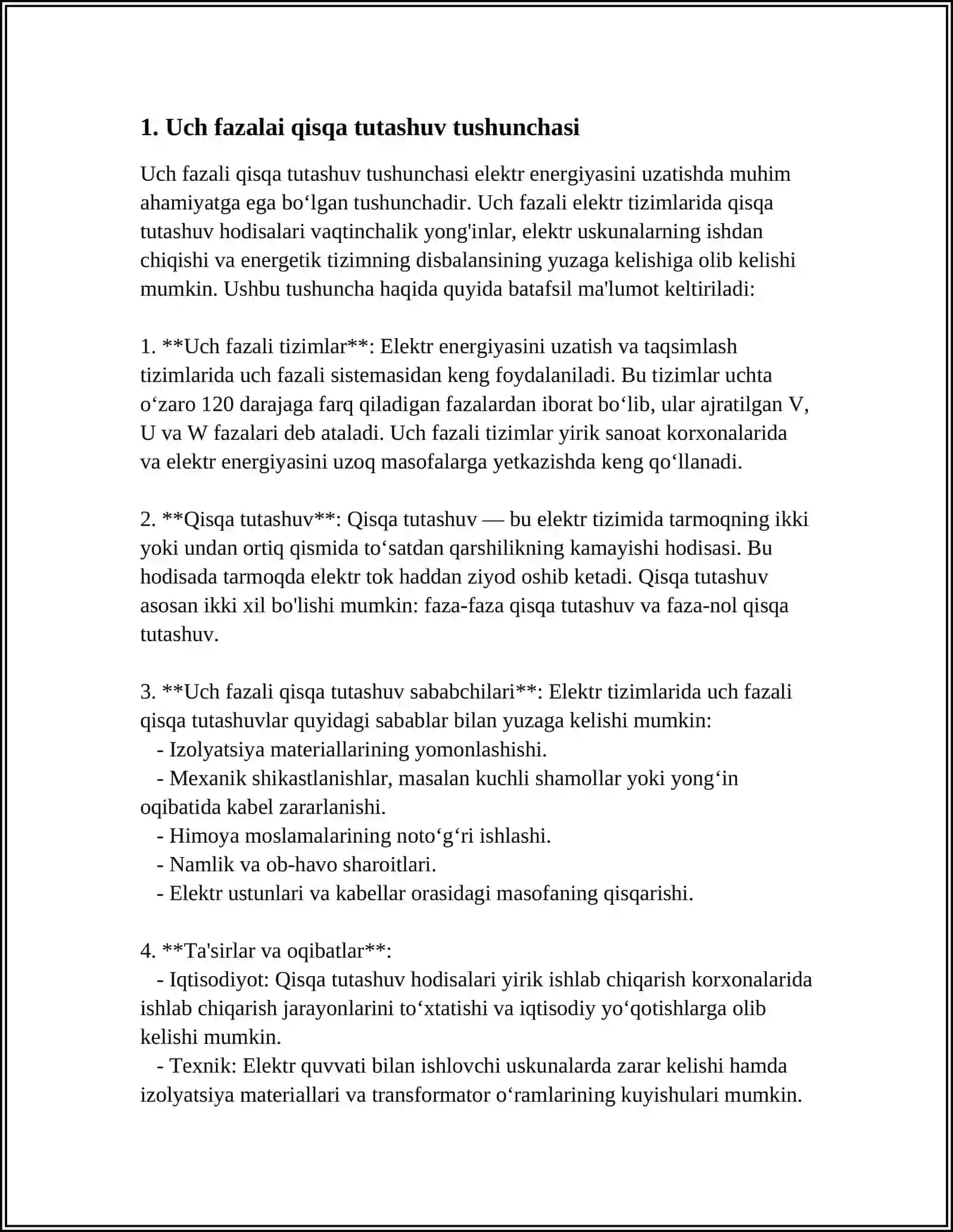UCH FAZALAI QISQA TUTASHUVLARNI HISOBLASHNING AMALIY USULLAR 3