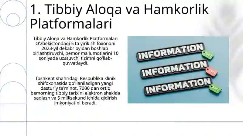 Tibbiyot axborot kommunikatsiya tizimlari va dasturiy taʼminoti 3