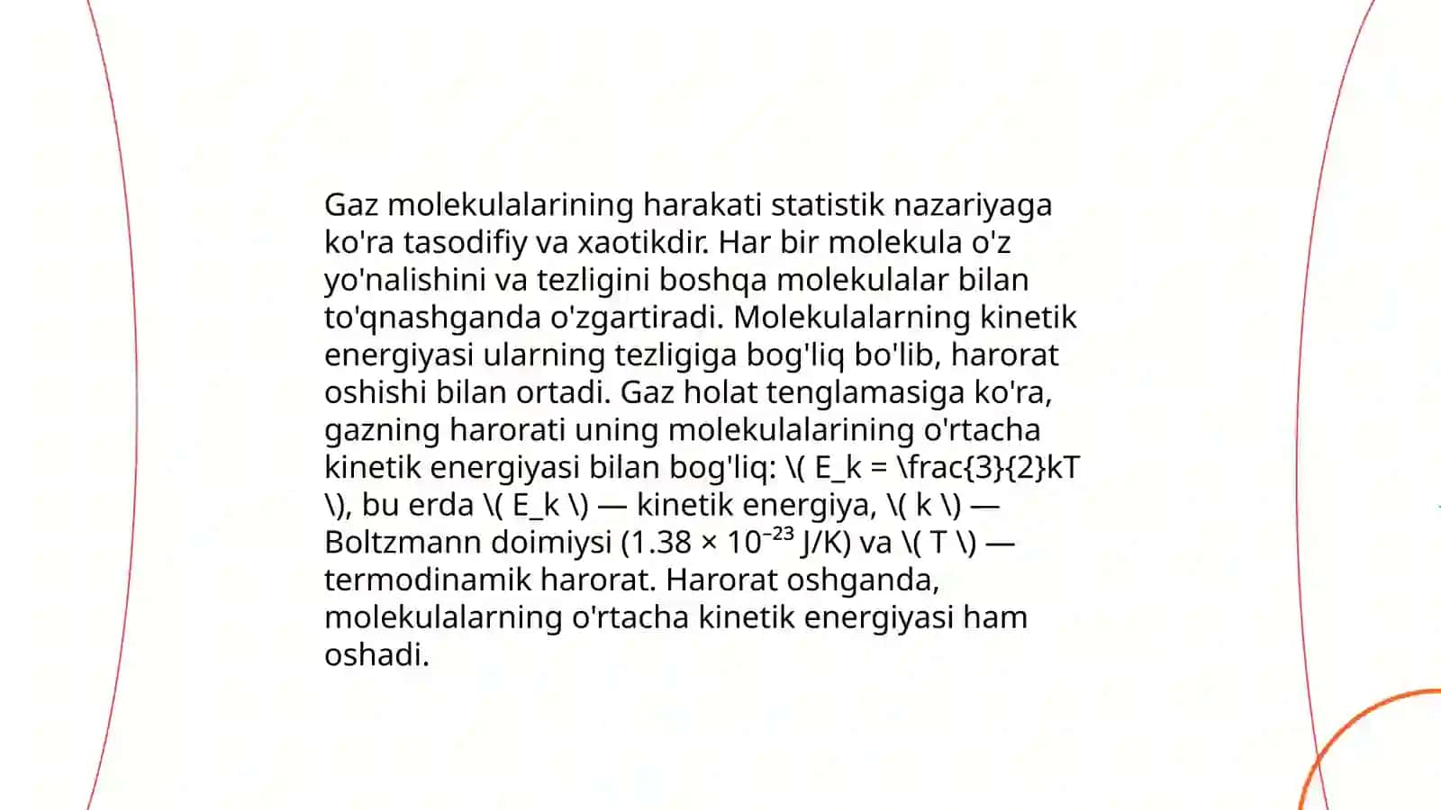 Gaz molekulalarining erkin yugurish yõli va effektiv diametrini aniqlash 3
