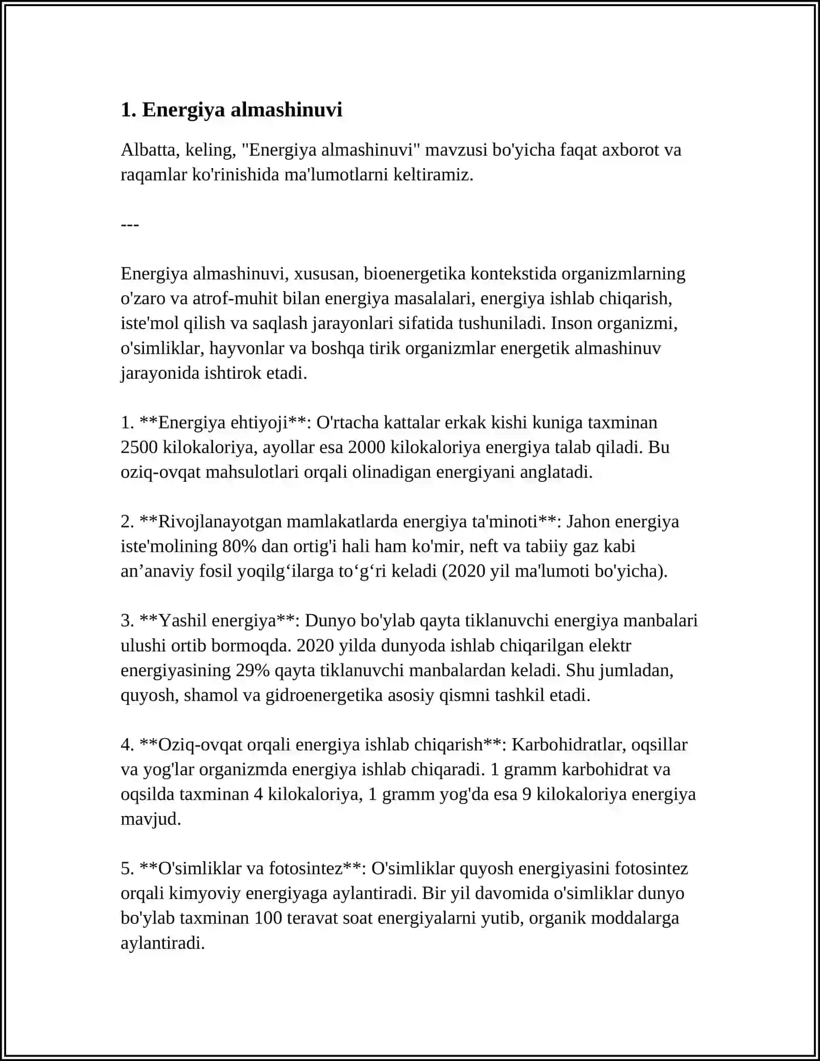 OVQATLANISH BIOKIMYOSI. MODDALAR ALMASHINUVI. BIOMEMBRANALAR 3