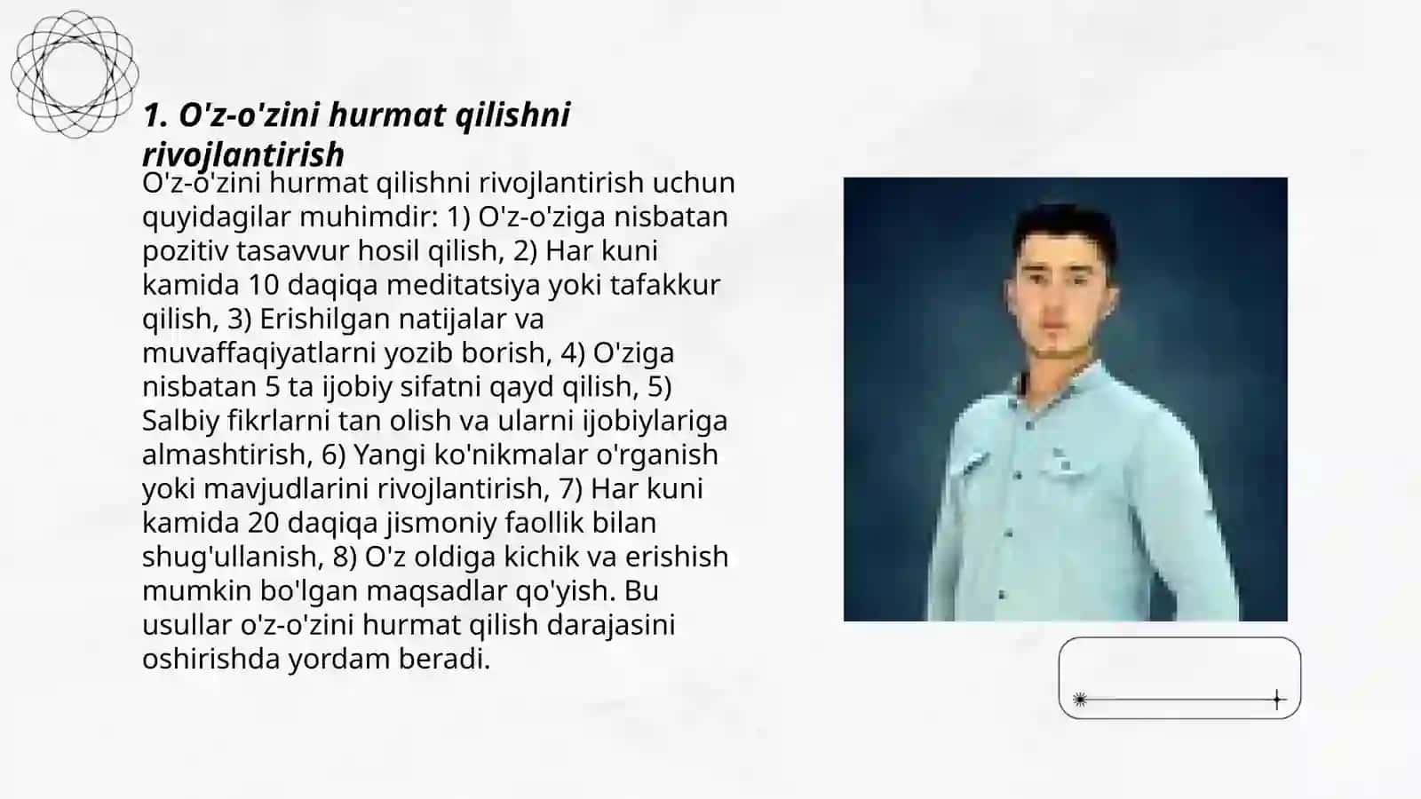 O'smirlar bilan o'tiladigan treninglar 3