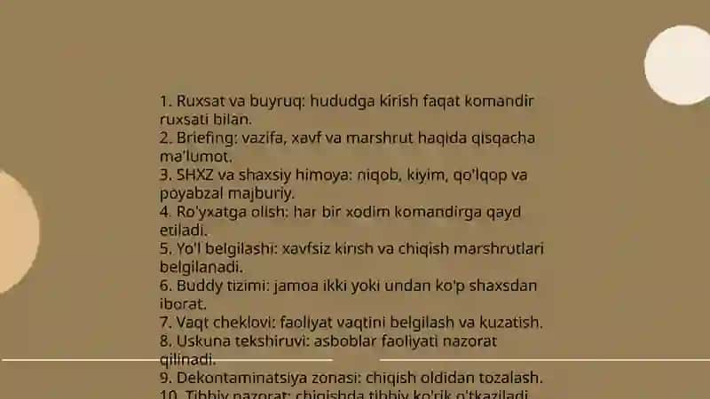 Qutqaruvchilarning favqulodda vaziyat sodir boʻlgan hududda harakatlanish tarkibi 3