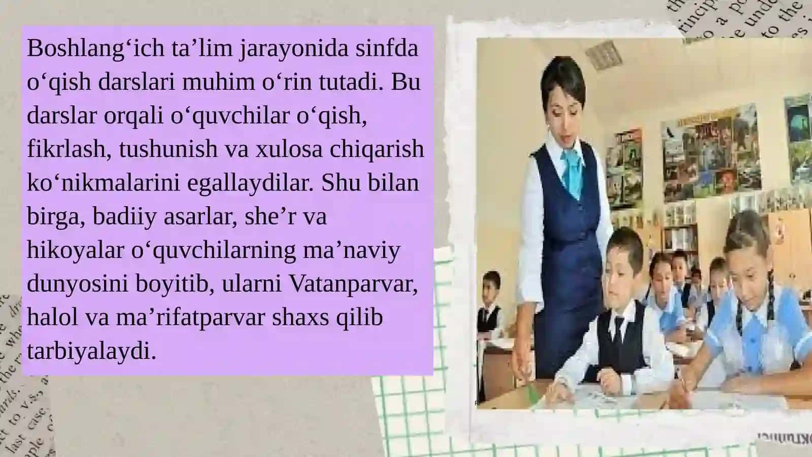 Sinfda oʻqish darslarining taʼlimiy va tarbiyaviy ahamiyati va vazifalari 3