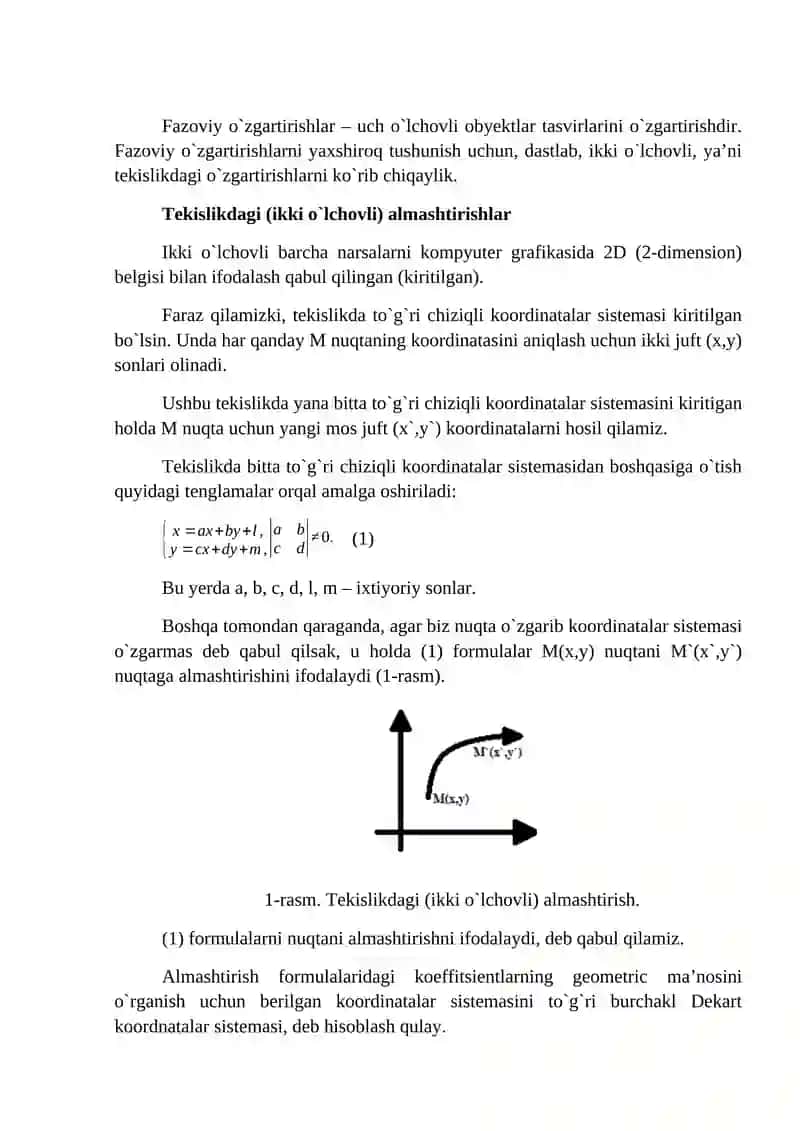 Fazoviy o`zgartirishlar 3
