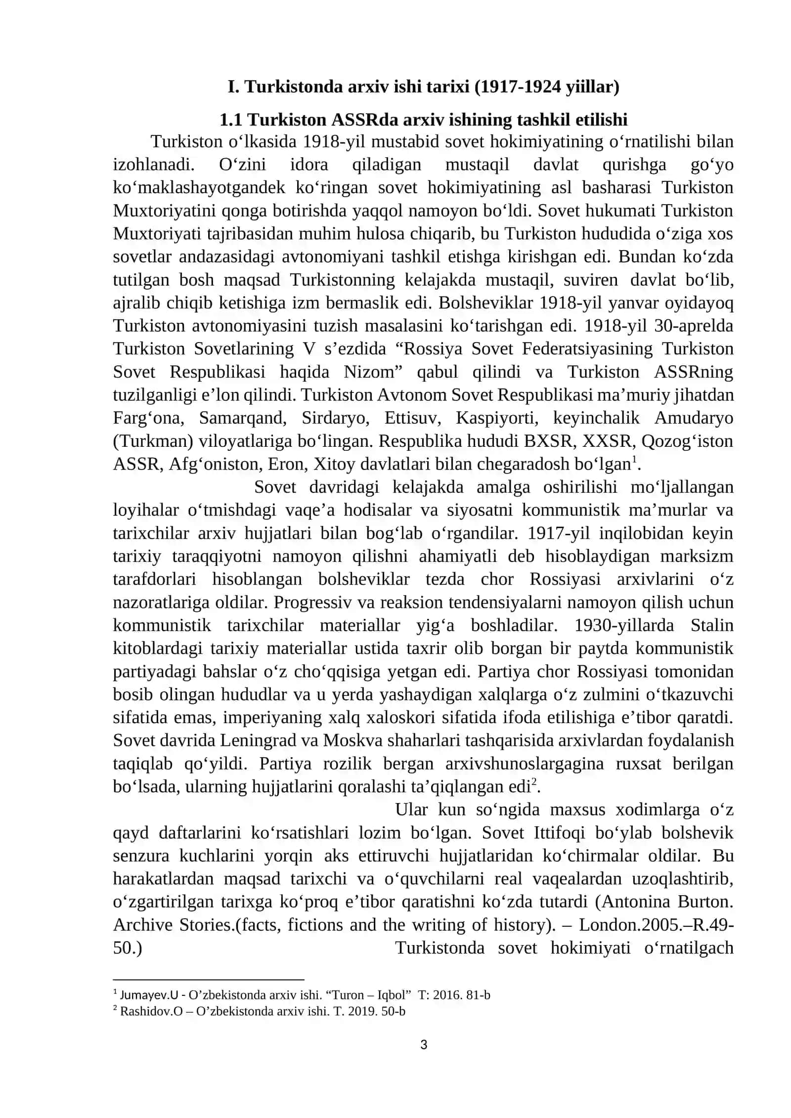 Milliy arxivlar bilan ishlash tarixi 3