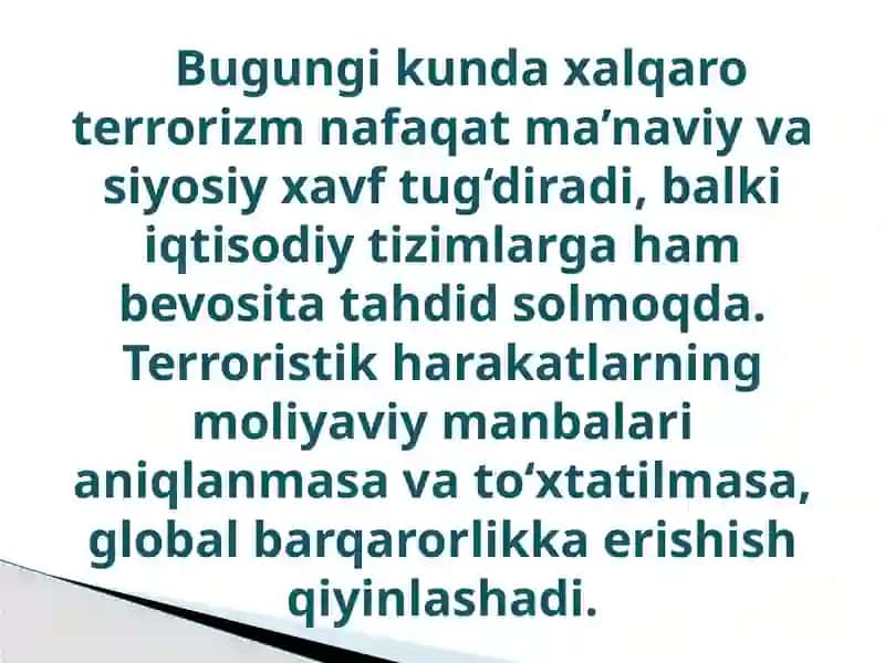 Xalqaro terrorizmning moliyaviy va iqtisodiy manbalari 3