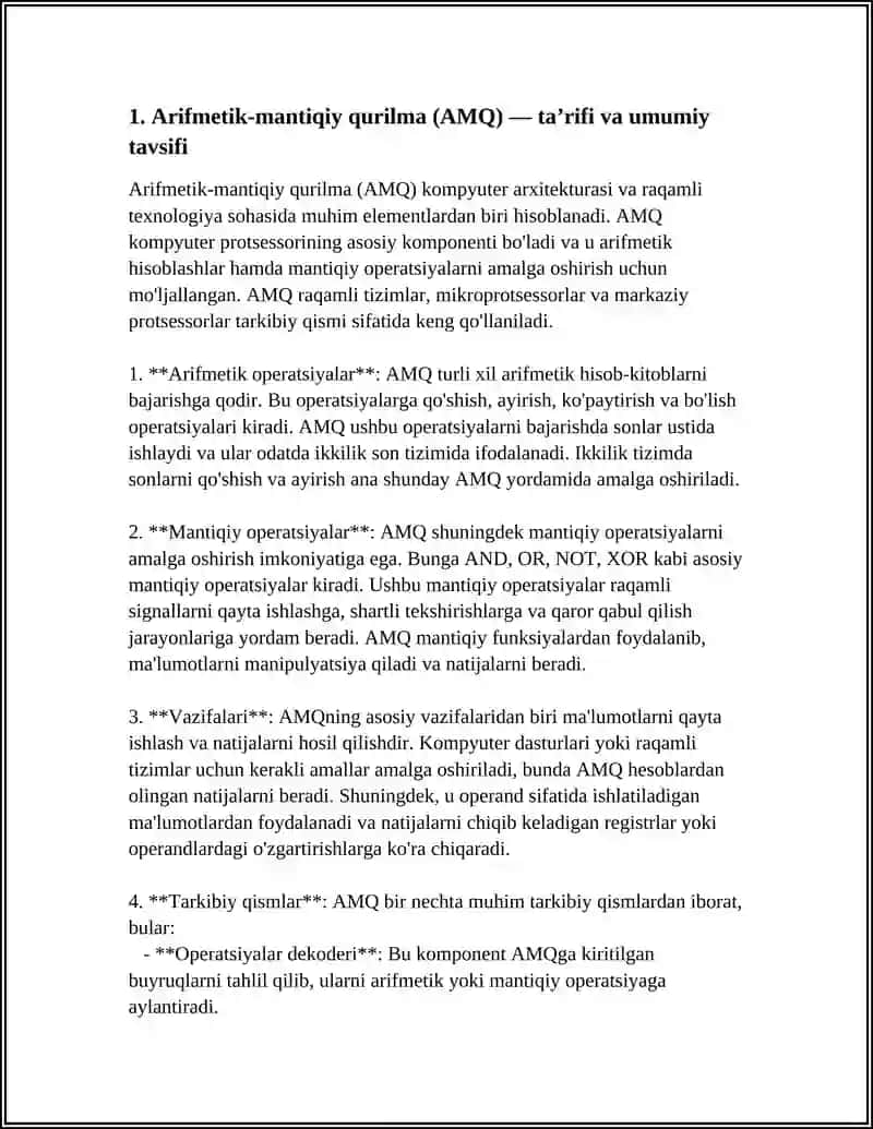 Arifmetik Mantiqiy Qurilma 3