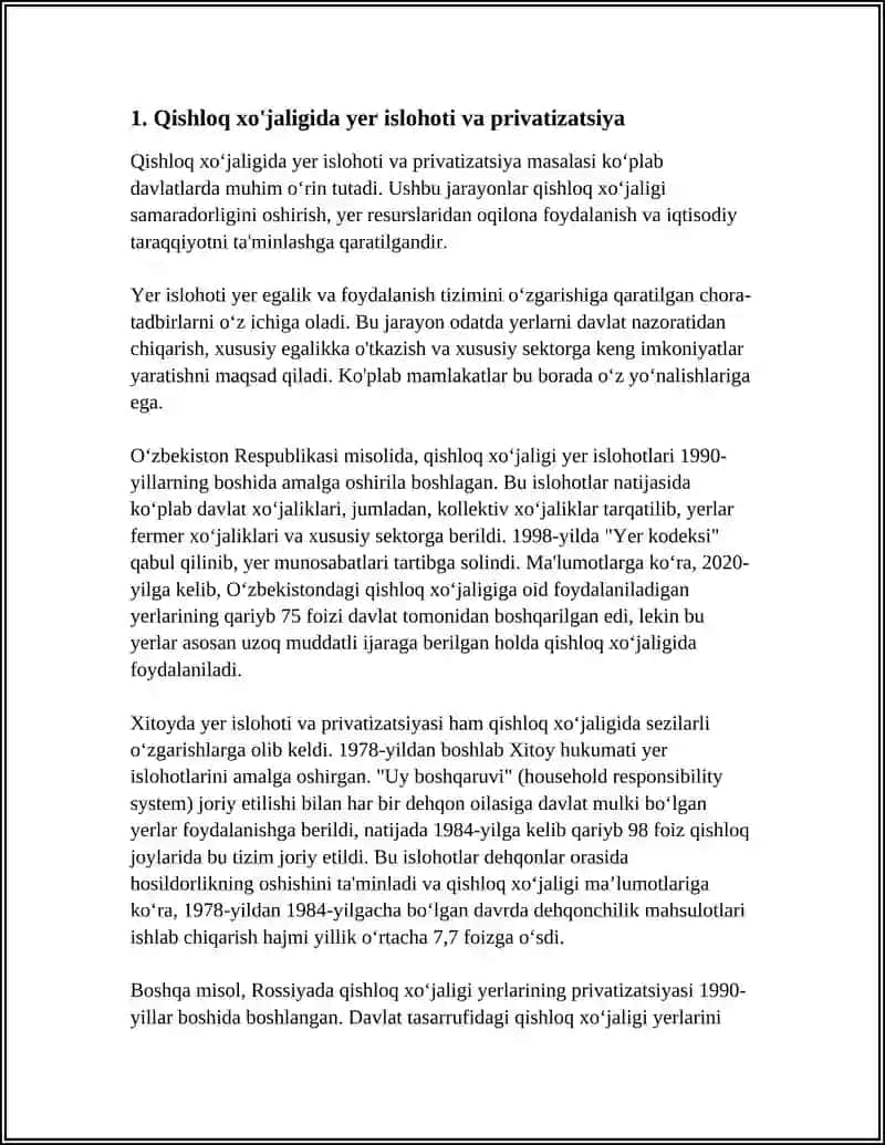 MUSTAQILLIK YILLARIDA QISHLOQ XO'JALIGI VA SANOAT SOHASIDAGI O'ZGARISHLAR 3