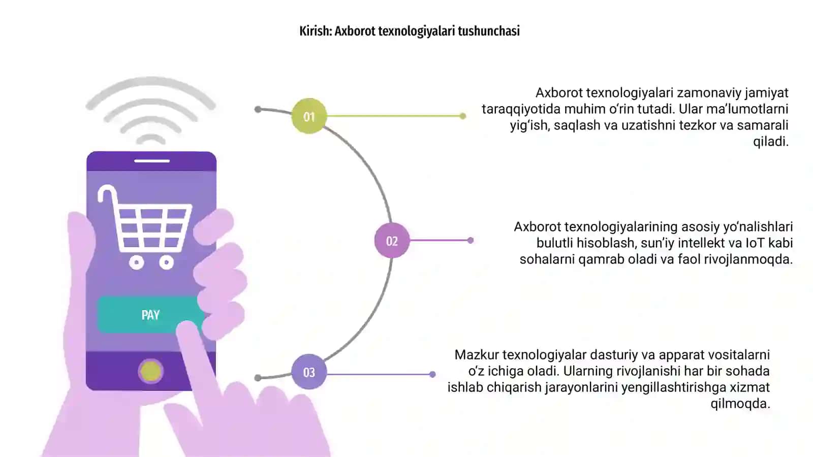 Axborot texnologiyalarining rivojlanish yoʻnalishlari va ularning tavsifnomalari 3