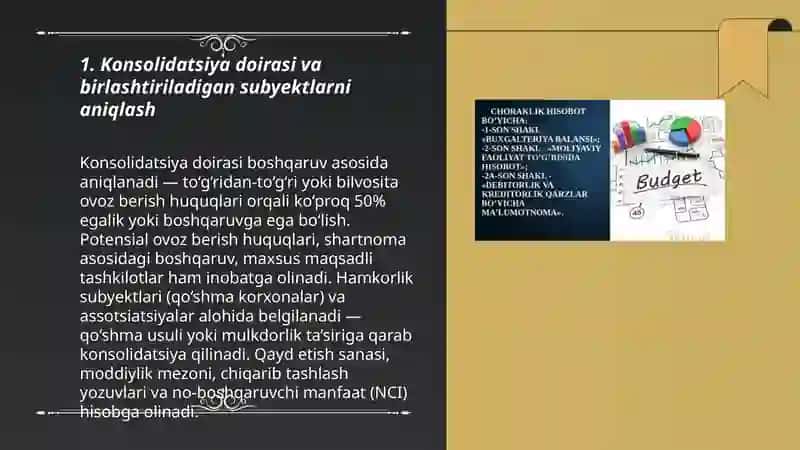 Konsolidatsiyalangan moliyaviy hisobot auditining xususiyatlari 3