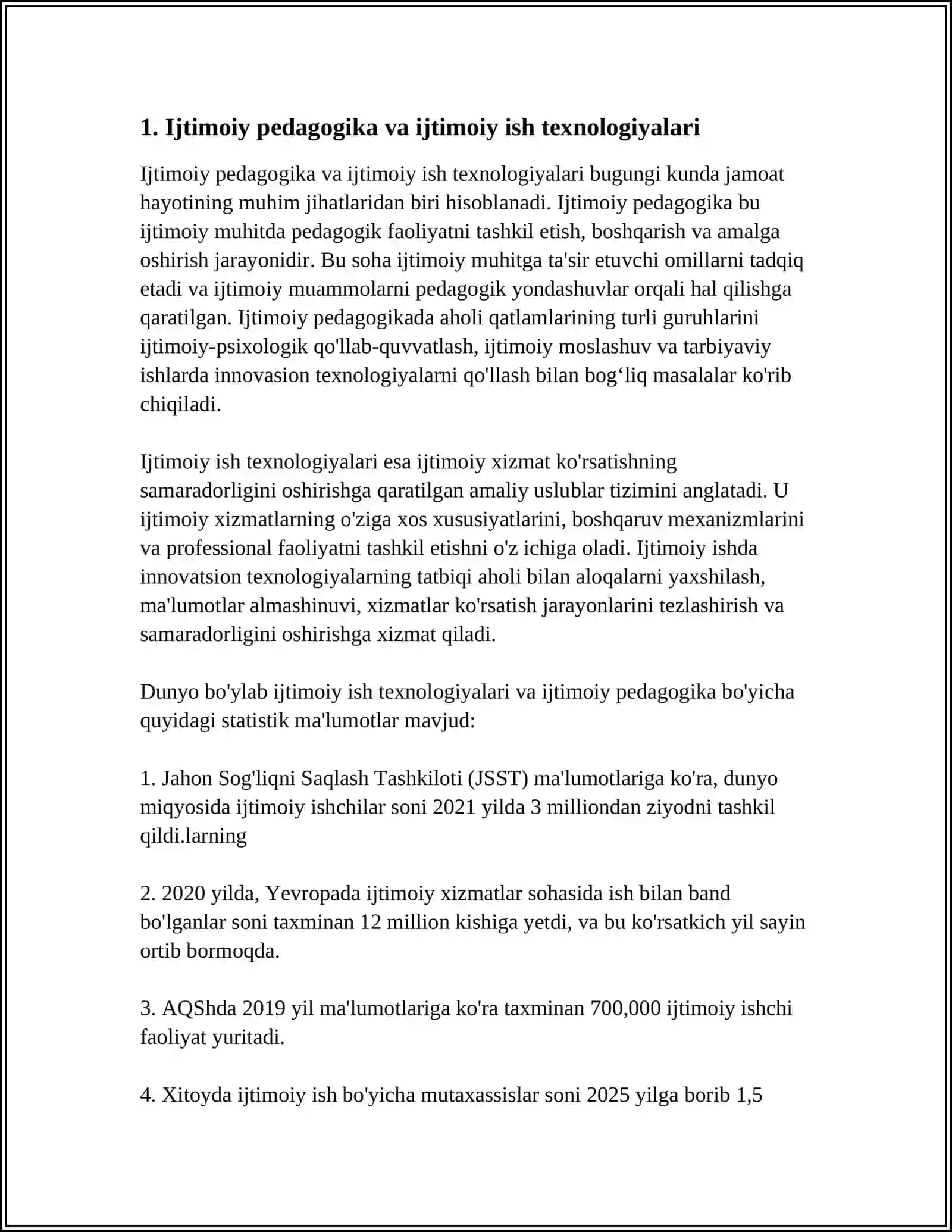 Ijtimoiy pedagogika va ijtimoiy ish texnologiyalari 3