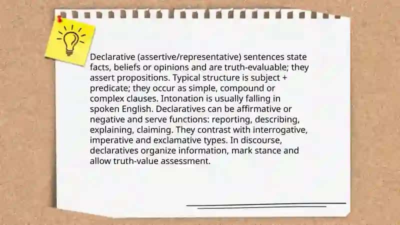 Semantic types of sentences 3