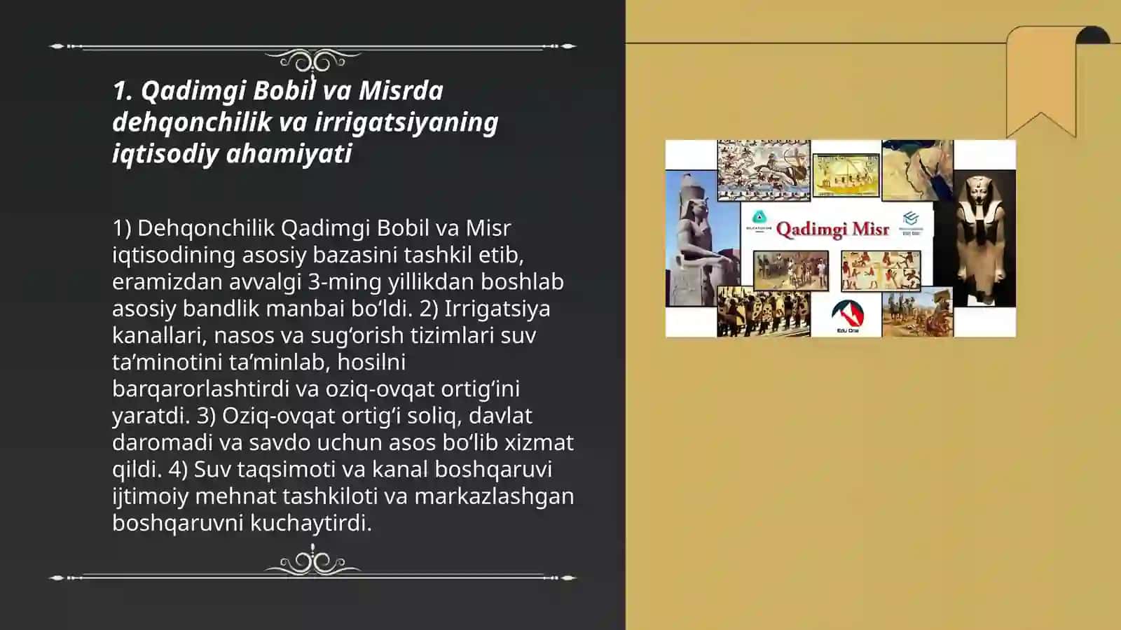 Qadimgi Bobil va Misrda iqtisodiy qarashlar 3