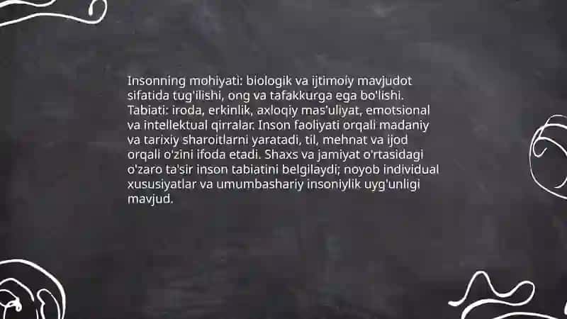 Inson falsafasi 3